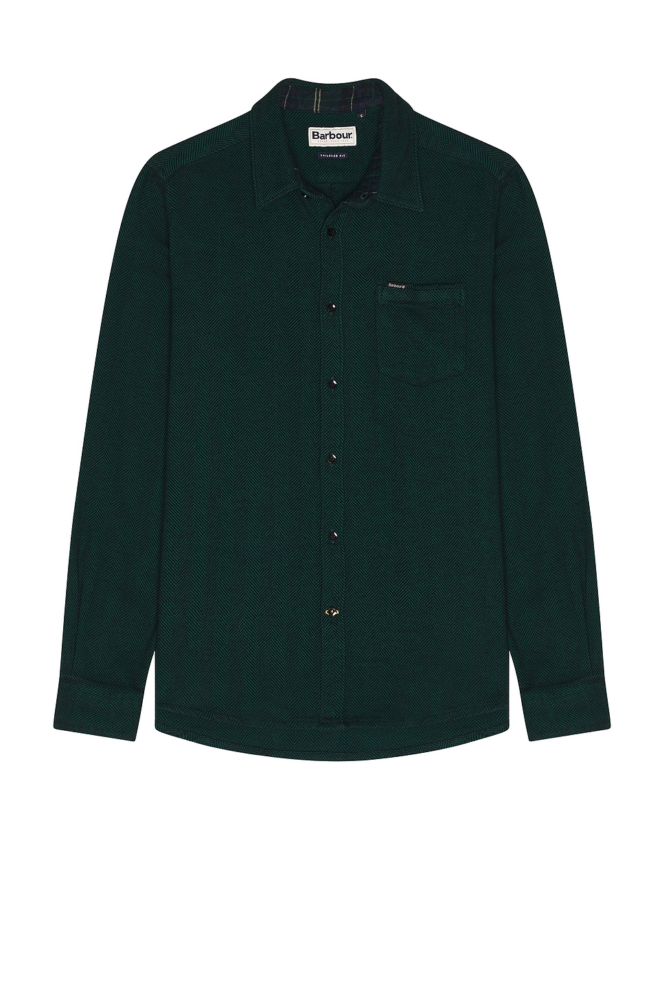 

Рубашка Robertson с узором «в елочку» Barbour, цвет Evergreen