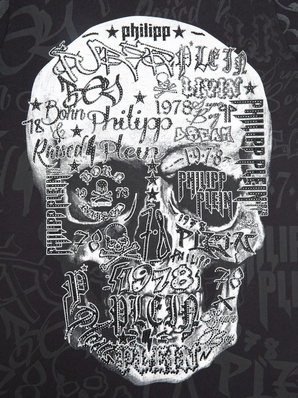 Футболка с логотипом черепа Philipp Plein Junior, черный — фото 3
