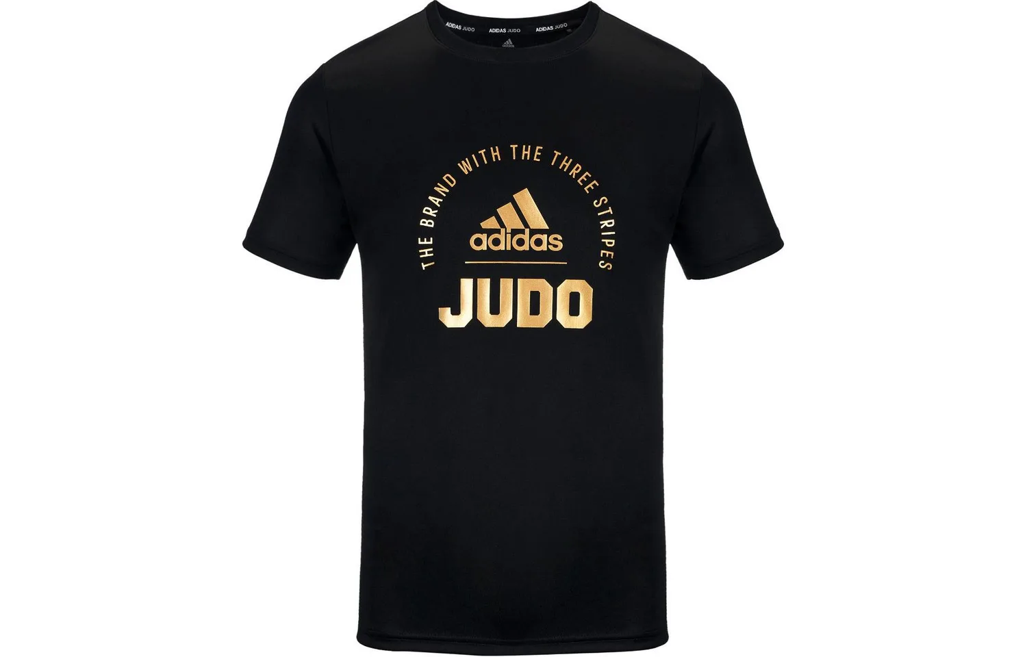 Adidas Футболка унисекс черная золотая