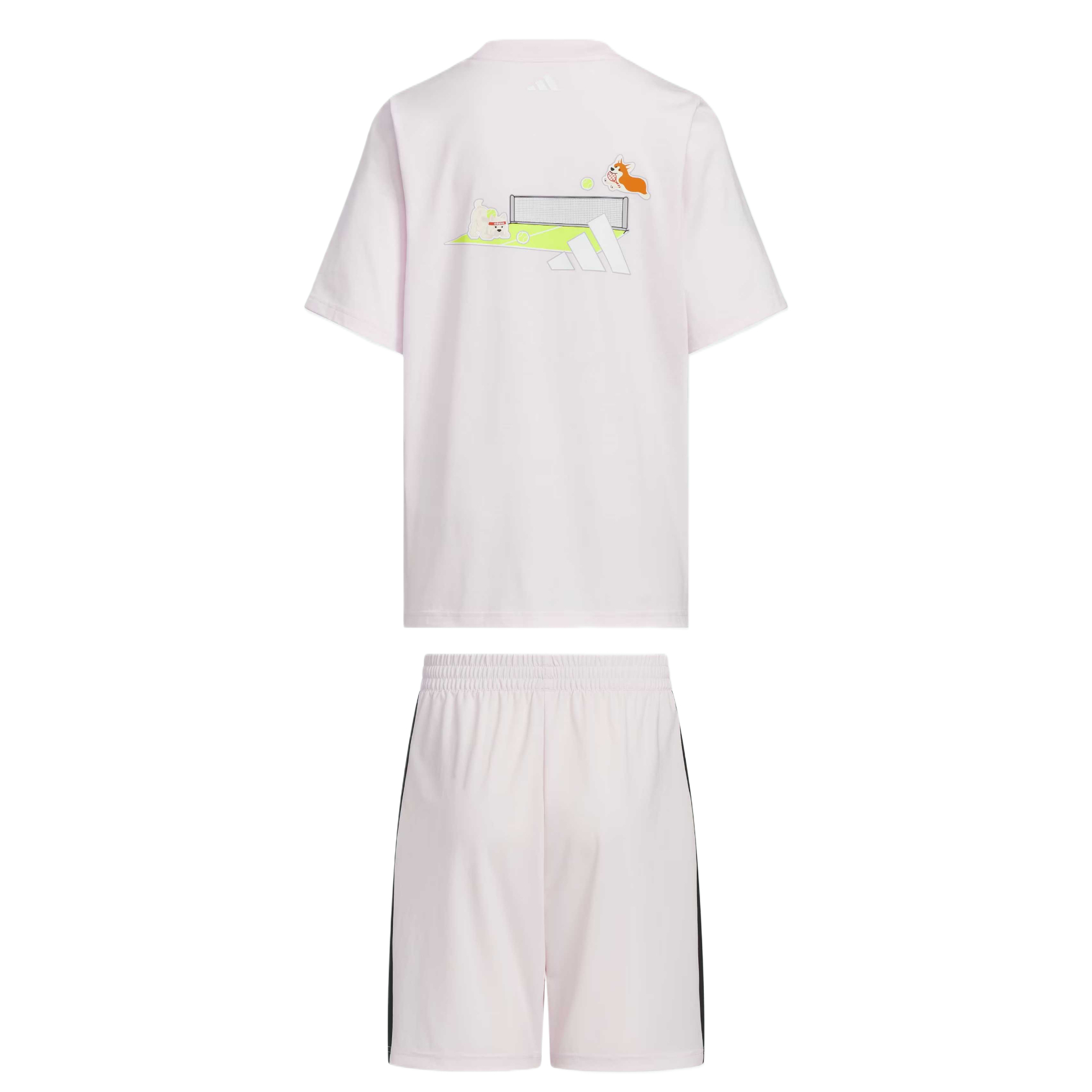 Adidas Повседневная спортивная одежда футболка с коротким рукавом комплект Pink для детей 3-7 лет — фото 3