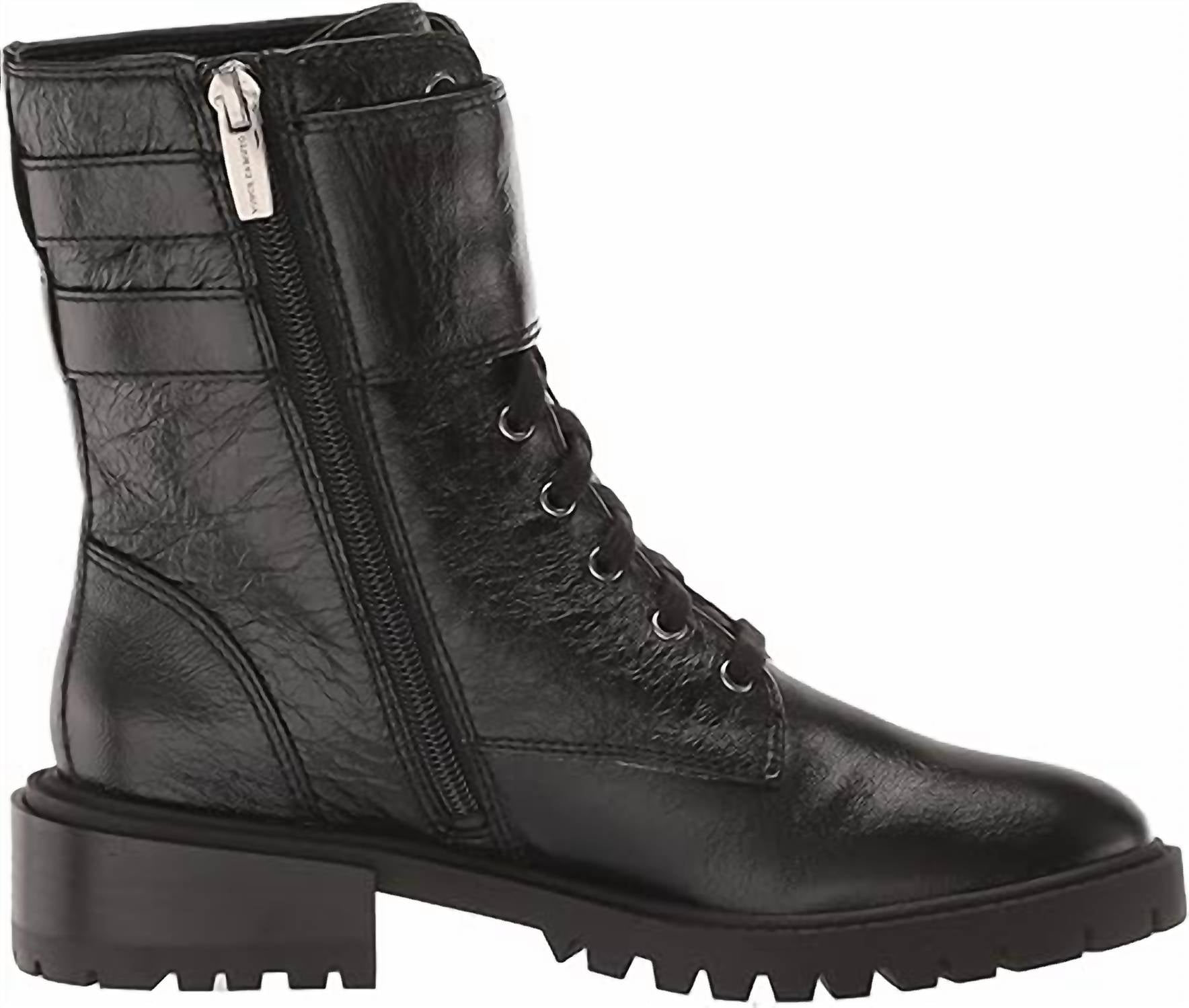 Женские кожаные армейские ботинки Croc Lace Up Fawdry на платформе Vince Camuto, черный — фото 4