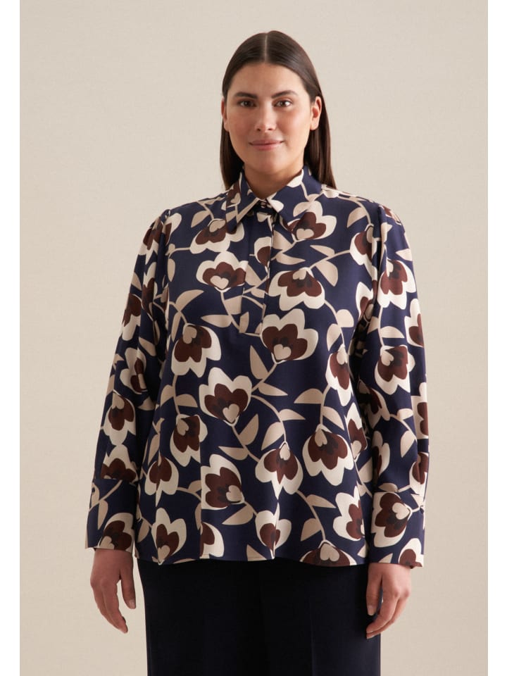 

Блуза Seidensticker Hemdbluse Regular, темно-синий