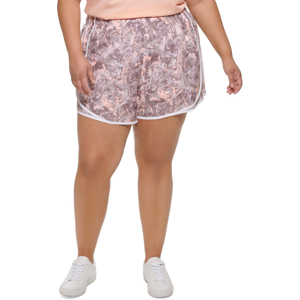

Плюс женские шорты для фитнес-тренировок Calvin Klein Performance, цвет raster floral creamsicle