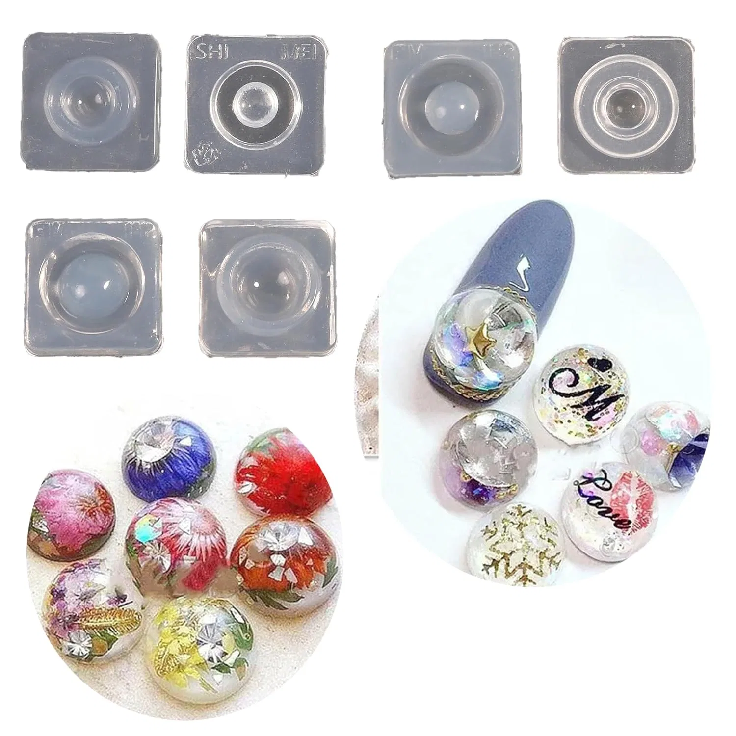 Силиконовые формы для 3D-дизайна ногтей Hrtyvhin, Love 13Mm 5 — фото 2