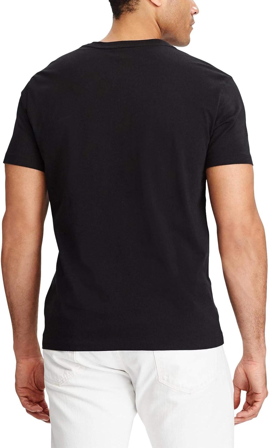 Мужская футболка Polo Ralph Lauren с V-образным вырезом, Basic Black — фото 4