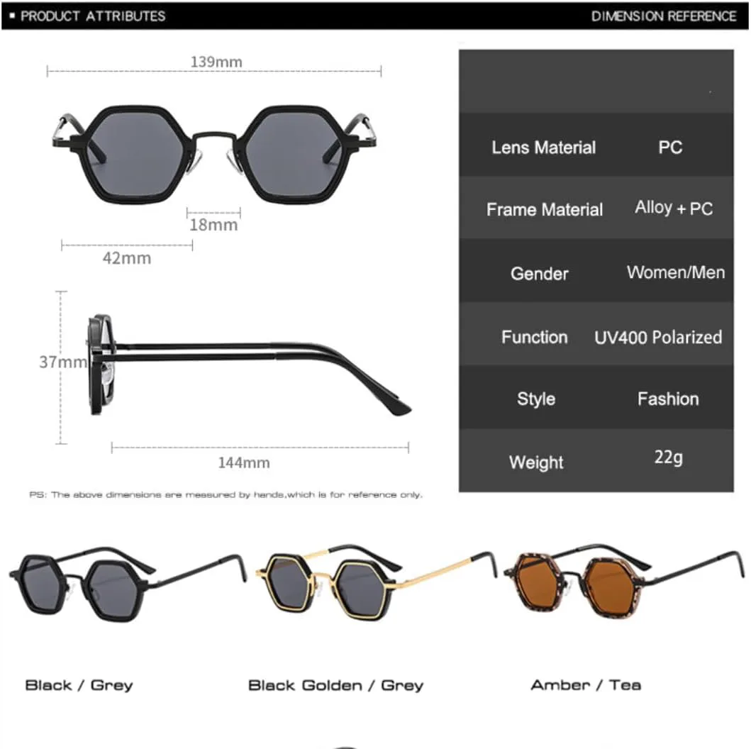 

Солнцезащитные очки в стиле ретро-панк Polygon для женщин и мужчин, с прозрачными линзами Ocean Gradient, модные, с защитой от УФ-излучения UV400 UATXTAU, 2