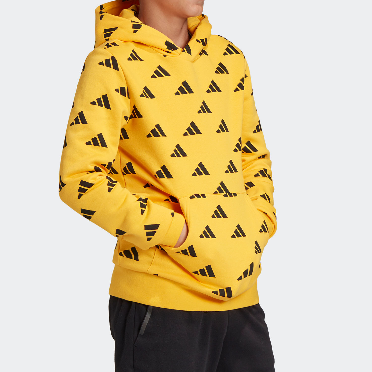 Adidas Свитшот YB ID TP FZ HD желтый для подростков — фото 4
