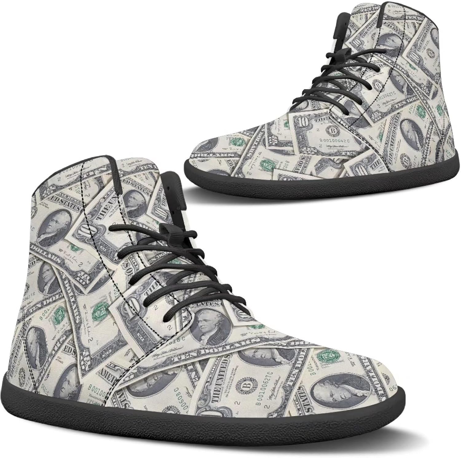 

Широкие кроссовки для ходьбы, унисекс Qoiuvncy, Dollar Print