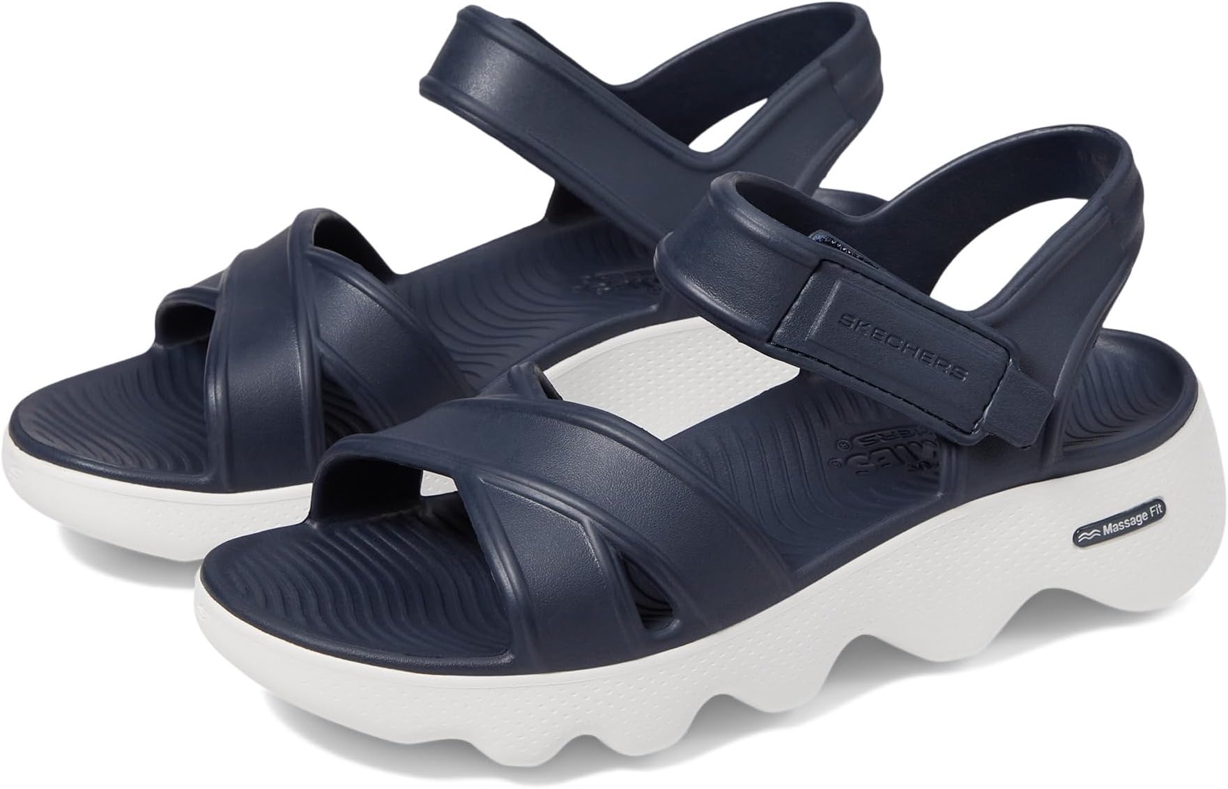 Сандалии SKECHERS Foamies Massage Fit - Heartfelt, Navy/White