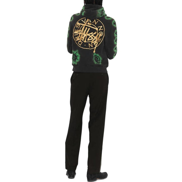 Толстовка x dries van noten embroidered hoodie 'black' Stussy, черный — фото 4
