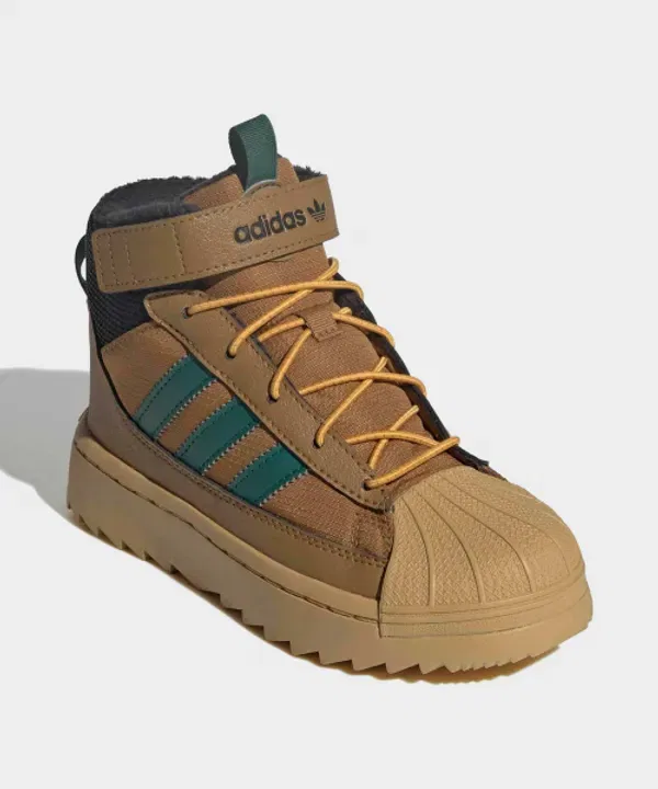 Зимние ботинки Superstar, детские, Adidas, коричневый — фото 3