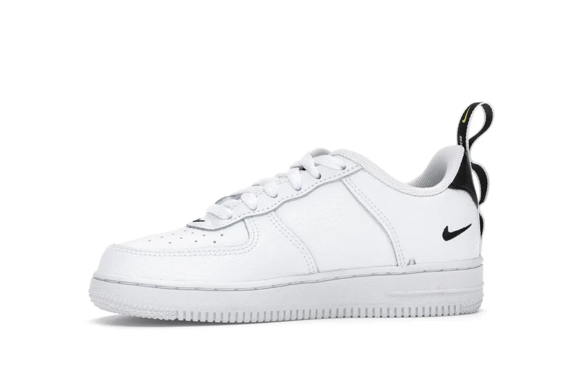 Детские кроссовки Lifestyle с длинным язычком Nike Air Force 1 Low Utility, White/White-Black-Tour Yellow — фото 3