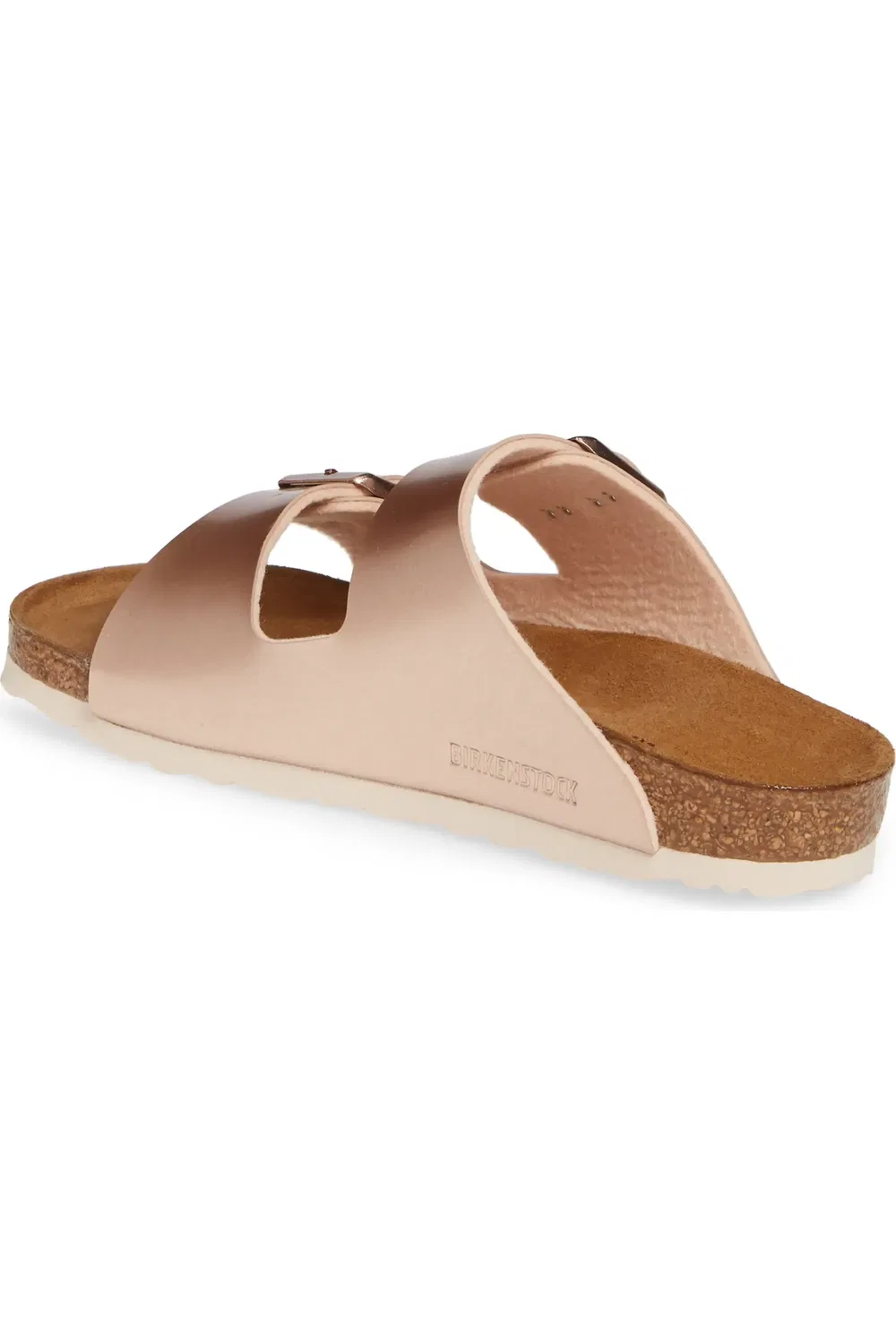 Сандалии детские металлик на пробковой подошве Arizona Birkenstock, коричневый — фото 2