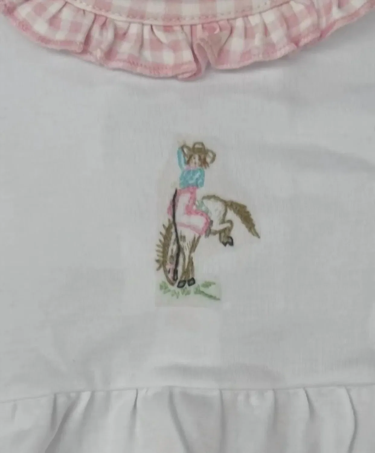 Детский боди-комбинезон для девочек с принтом Rodeo Bubble Magnolia Baby, Pink Cowgirl — фото 2