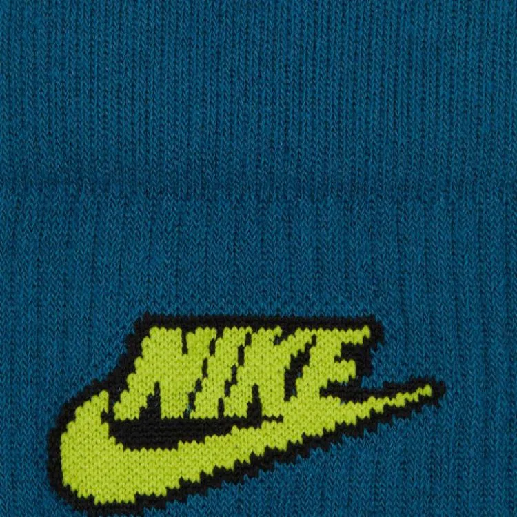 Детские носки с высоким голенищем 2 пары Nike, Blue/Green — фото 4