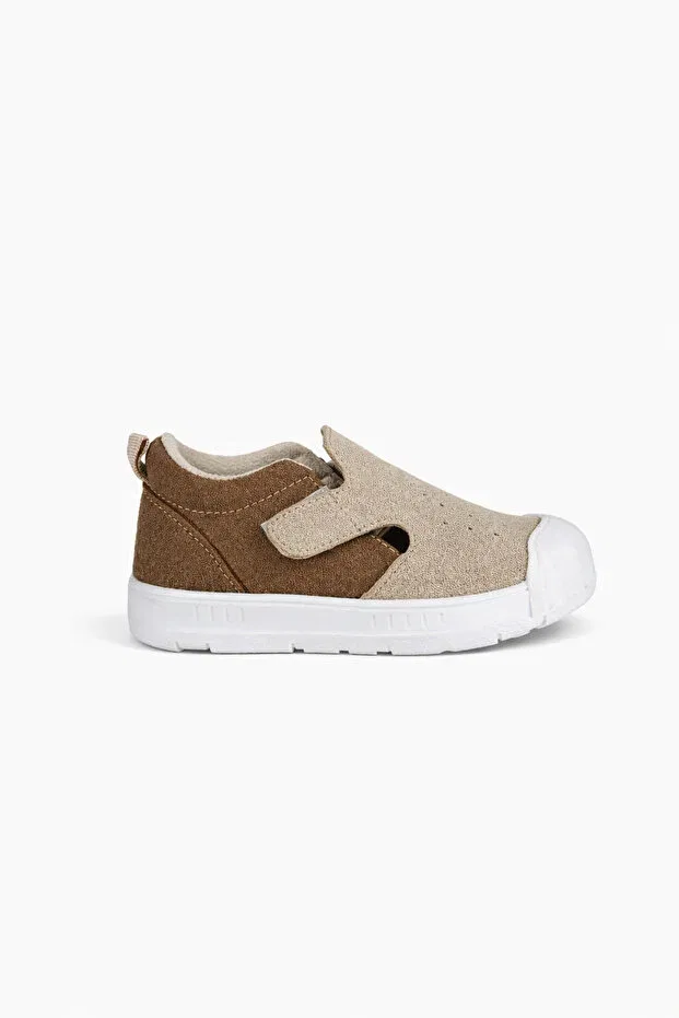 Детские повседневные ортопедические туфли на липучке Sthapy, Sand-Beige — фото 3