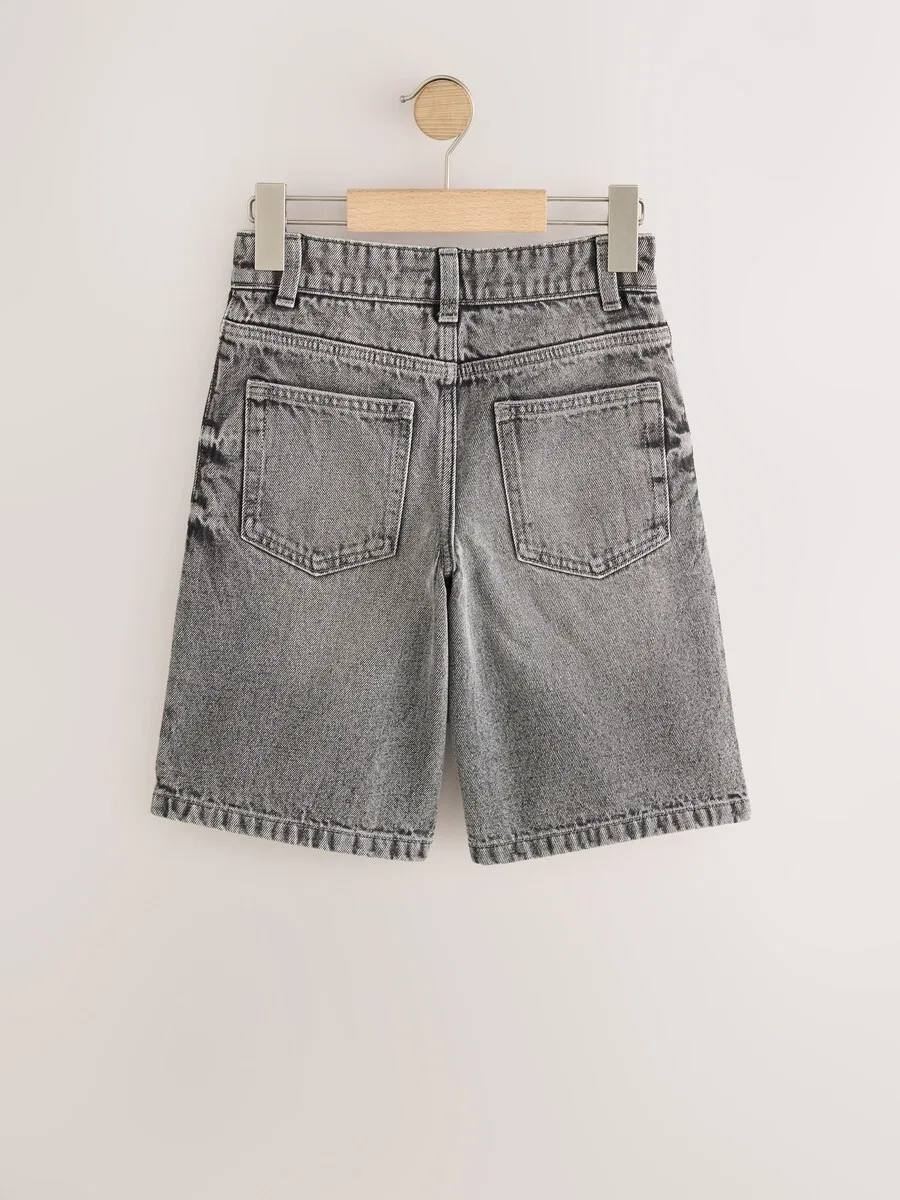 Шорты Next Regular Jeans серого цвета — фото 2