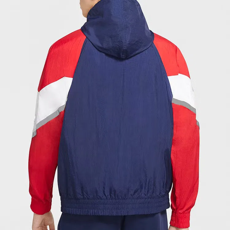 Куртка ветрозащитная с капюшоном Windrunner+ Nike, красный — фото 4