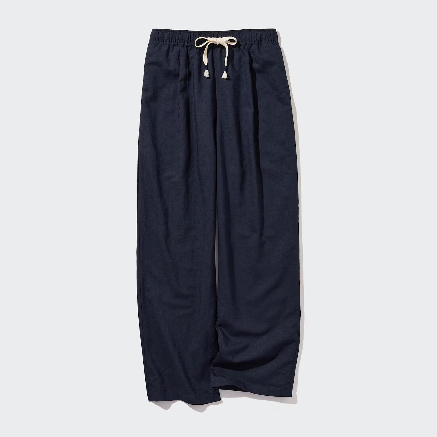 Брюки UNIQLO из смесового льна, темно-синий