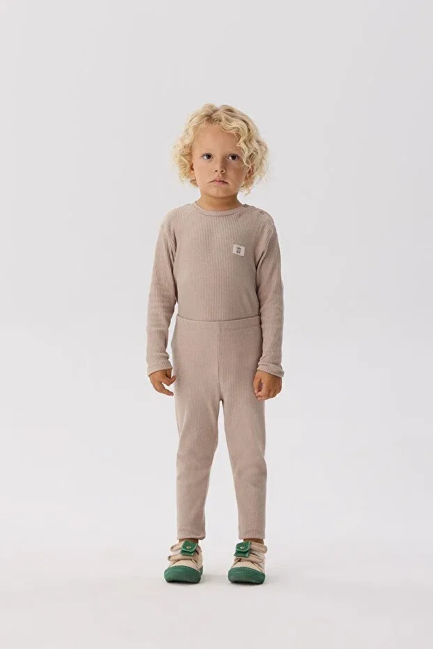 Детские леггинсы для девочек однотонные Nebbati Basic, Beige
