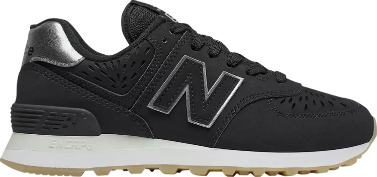 

Кроссовки New Balance Wmns 574 'Black Dark Silver Metallic', черный
