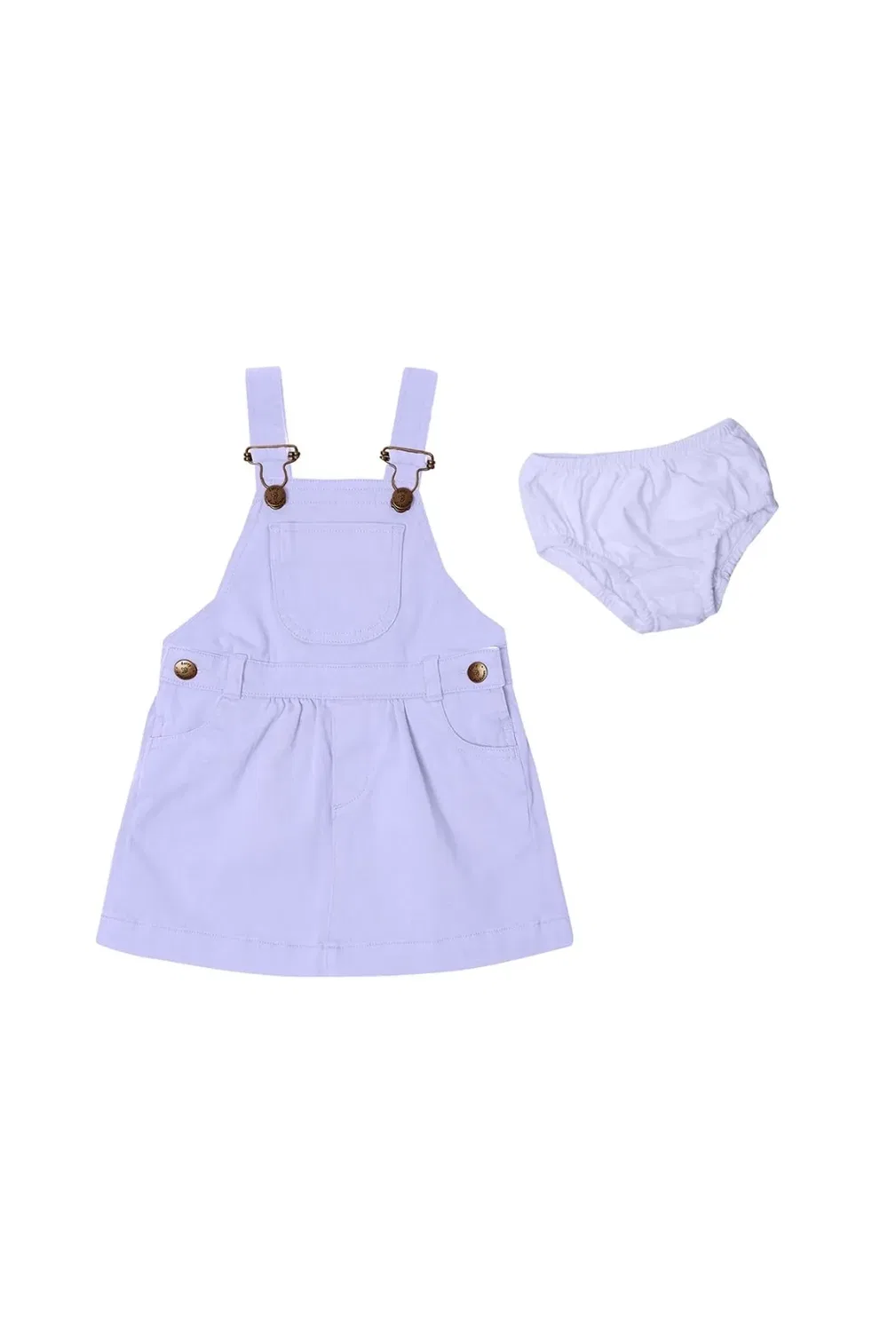 Детское джинсовое платье Lilac Denim Dress Dotty Dungarees, Lilac