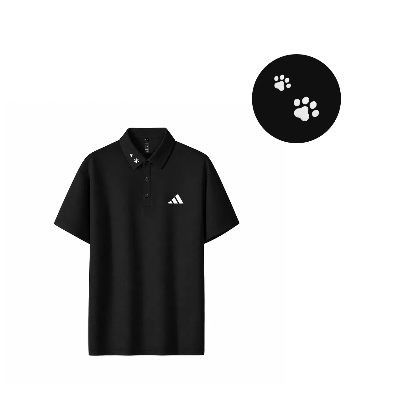 Мужское поло с коротким рукавом Tennis Polo Shirts Adidas, Black — фото 3