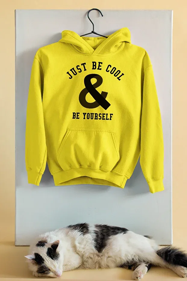 Детское худи для девочек с длинным рукавом Be Yourself Adabebek, Yellow