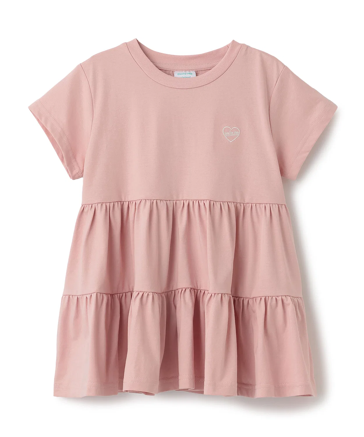 Детская туника с коротким рукавом, модель DailyMe, minimal, Pink