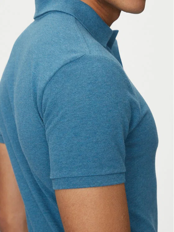 Поло slim fit Polo Ralph Lauren, светло-голубой — фото 4