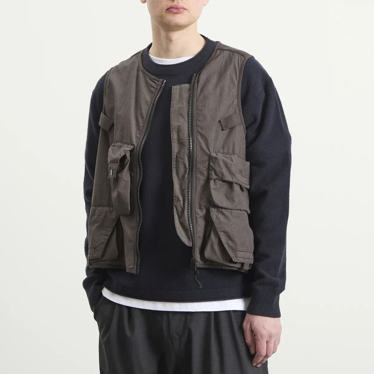 Жилет технический Cotton Nylon Micro Ripstop Stone Island, Charcoal — фото 2