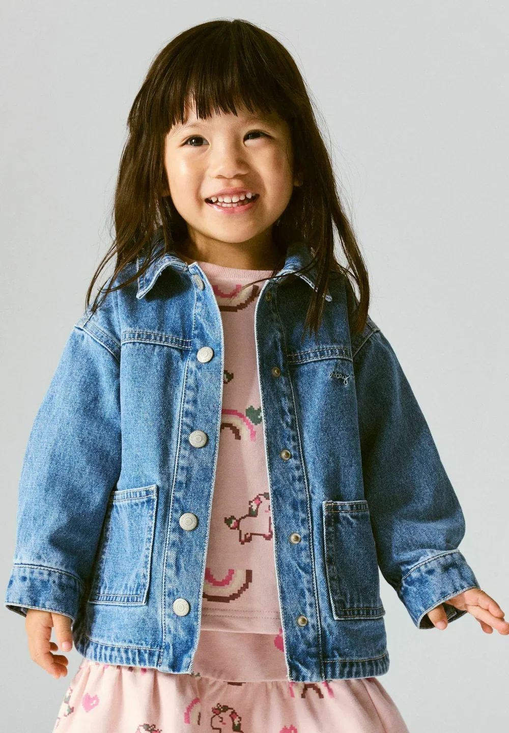 Джинсовая куртка с блестками - джинсовая куртка Name It, Medium Blue Denim — фото 2