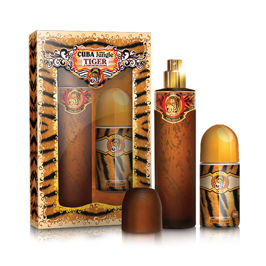 Женский парфюмерный набор с ароматом Jungle Tiger 100 мл + дезодорант-роллон 50 мл Cuba Originals