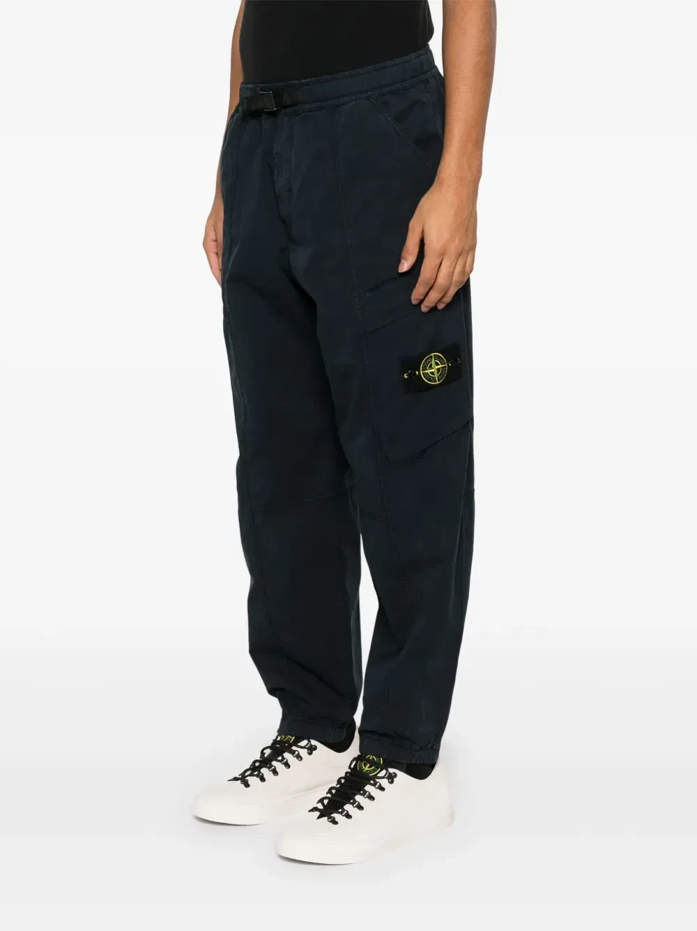 Твиловые брюки карго Stone Island, синий — фото 3
