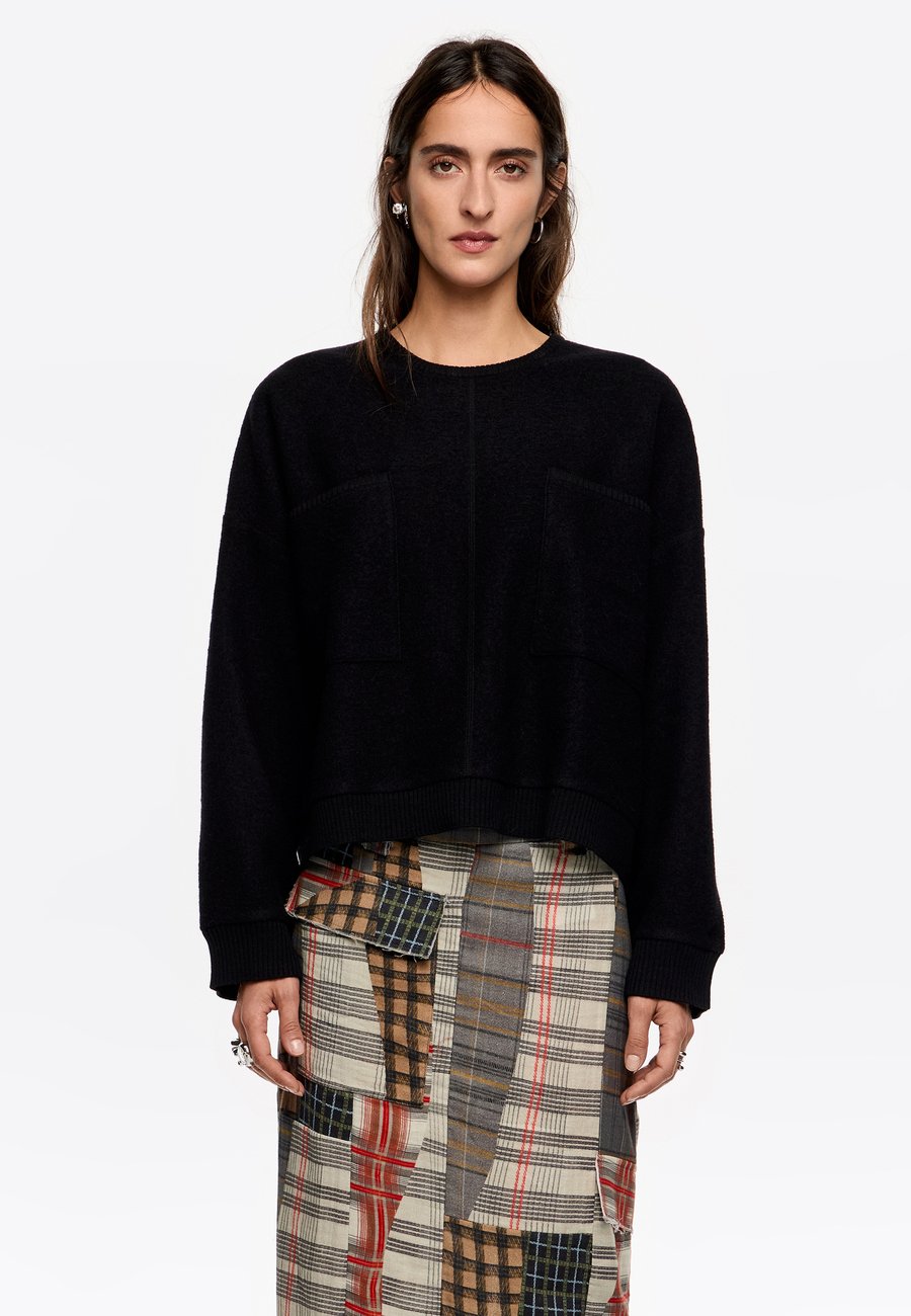 

Джемпер Bimba Y Lola BOXY CORTO LANA , Negr/Black