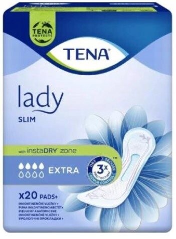 

Впитывающие подушечки, тонкие экстра, 20 шт. Tena Lady, Essity Poland