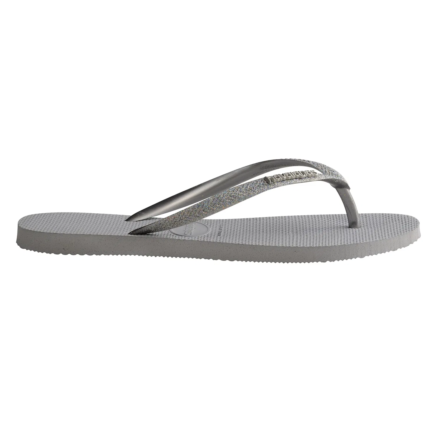 Шлепанцы детские с блеском Slim Glitter ME Havaianas, серый — фото 2