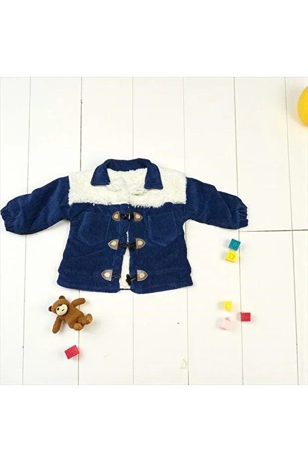 Детское пальто для девочек из вельвета Love Maxx, Navy Blue