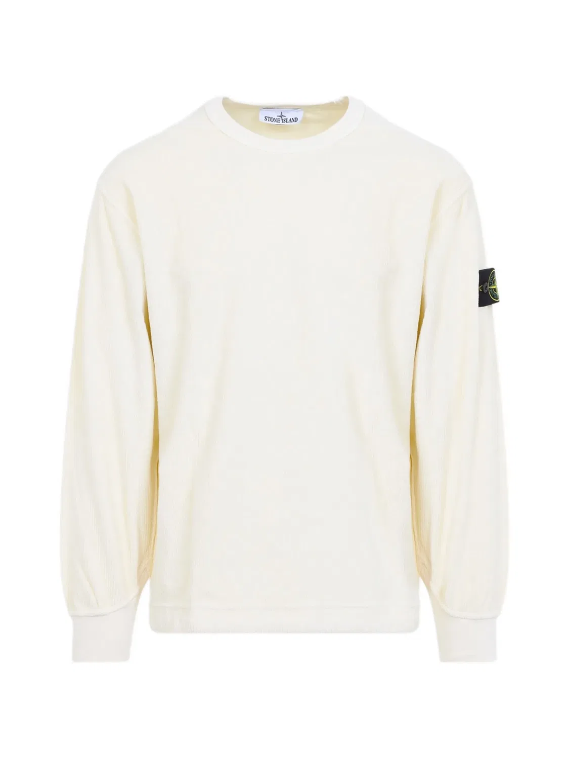 Stone Island Свитшот в рубчик белый