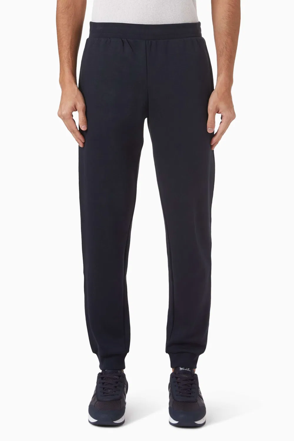Штаны хлопковые Logo Series Emporio Armani, синий