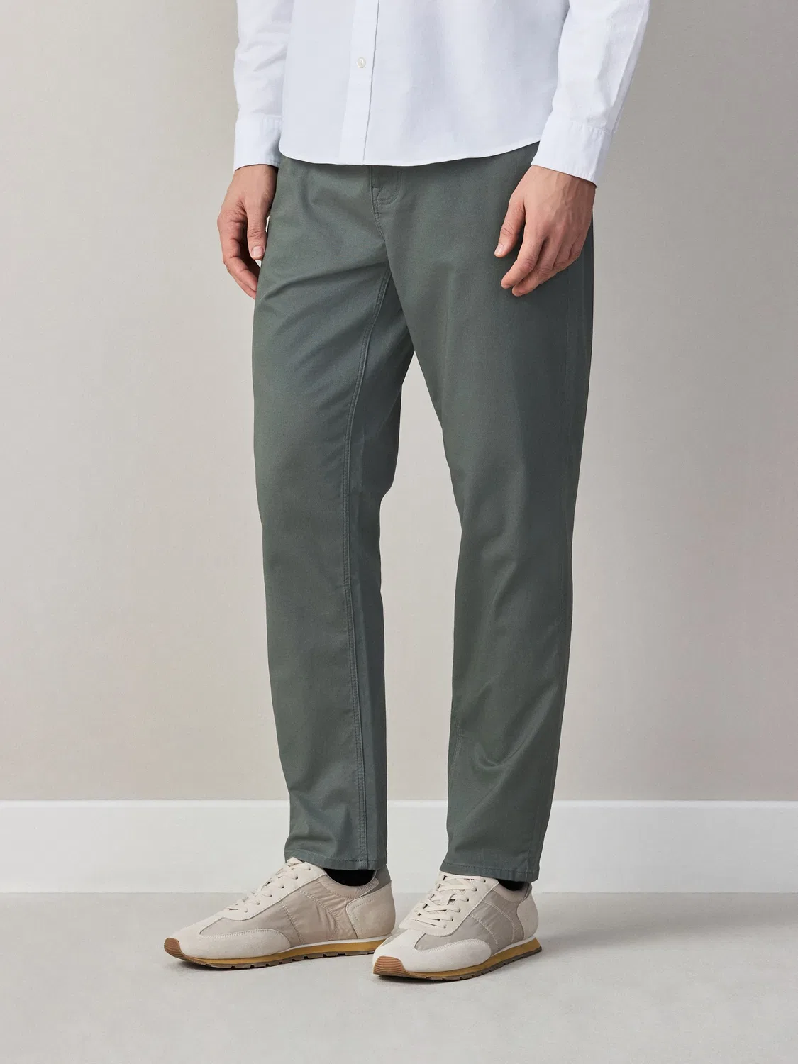 Брюки Slim Fit с 5 карманами Next, зеленый