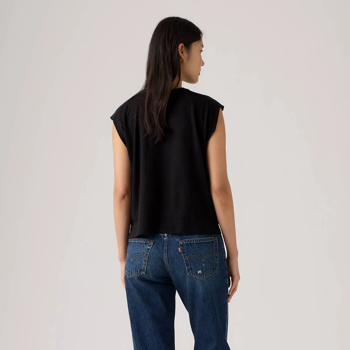 Плиссированная майка-борцовка Levi's, Anthracite Night - Black — фото 4