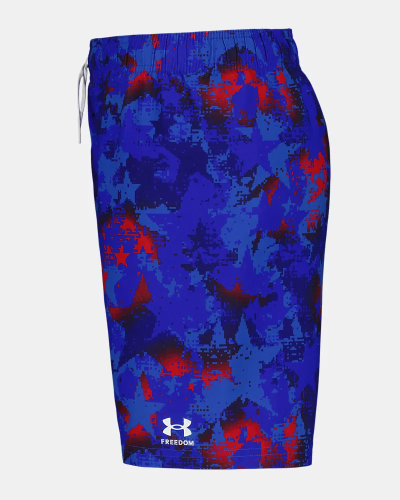 Шорты для плавания 15 см с защитой UPF 50+ UA Digistar Camo UnderArmour, Team Royal/White — фото 4