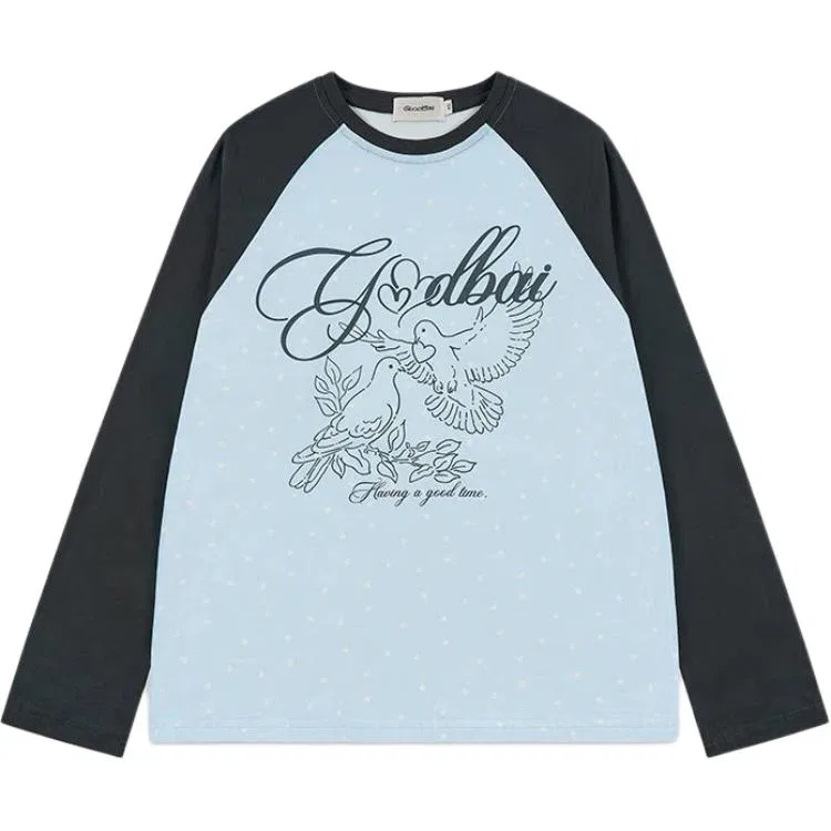 Детская футболка с круглым вырезом GOOD BAI, Baby Blue/Gray
