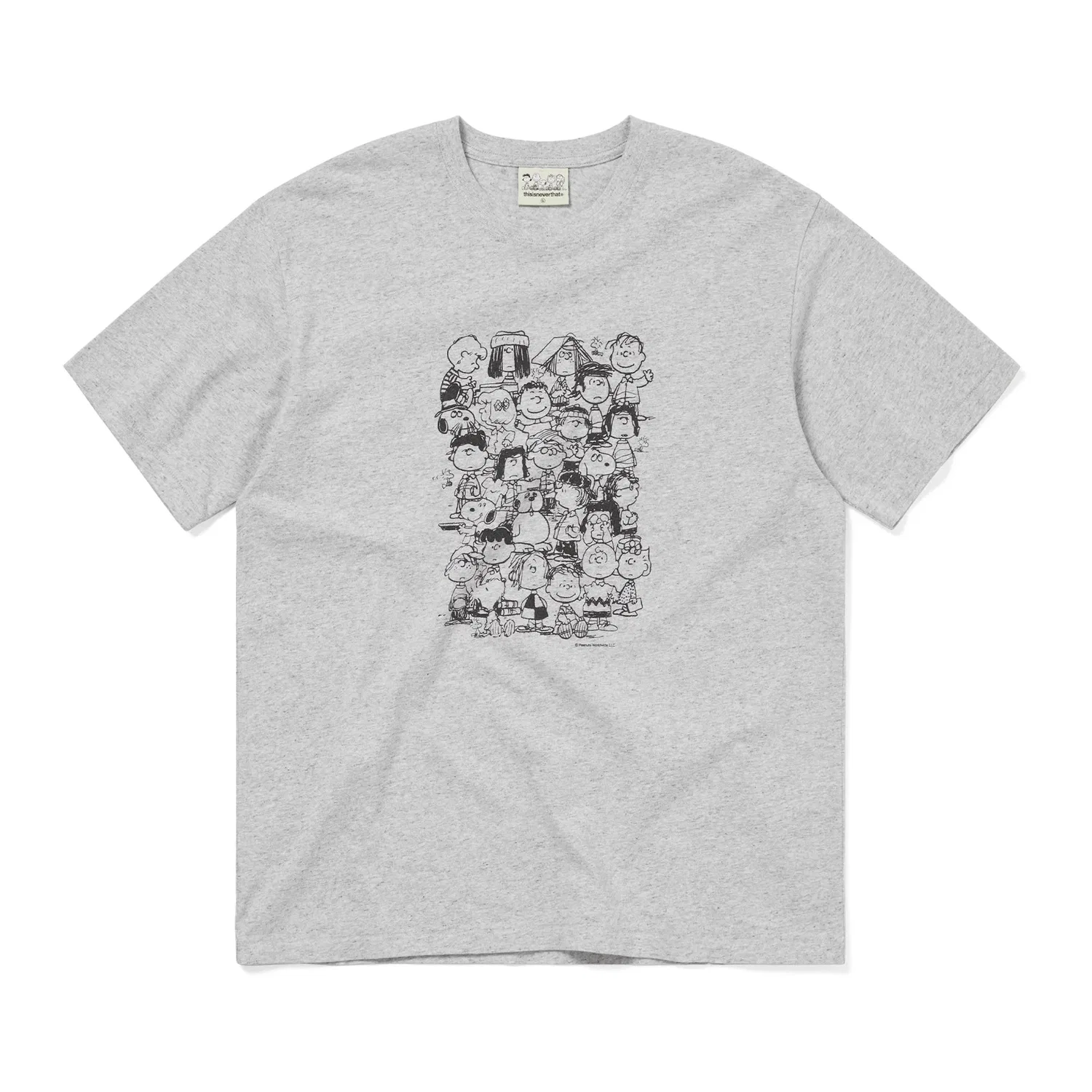Футболка детская с принтом Peanuts SS26 Gang Tee Thisisneverthat Light Gray