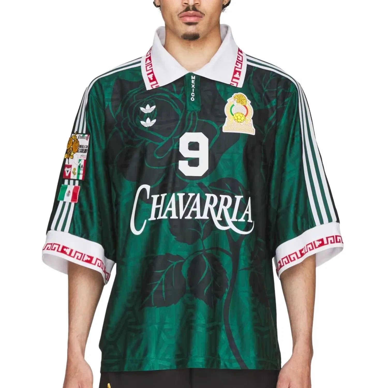 Мужская футболка с принтом Adidas x Chavarria Jersey, зеленый — фото 3