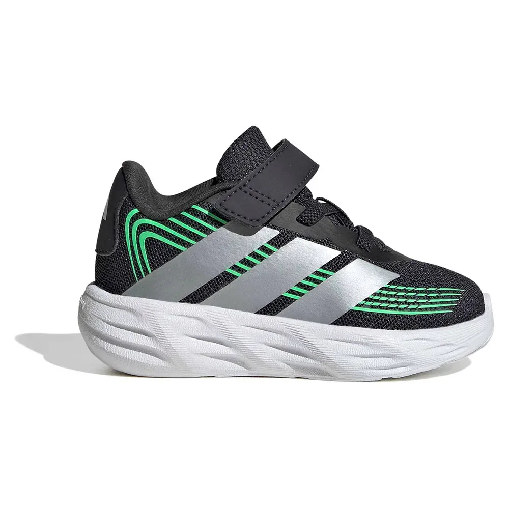 Детские кроссовки с закрытием на эластичных шнурках и липучке Adidas Galaxy 8, Grey