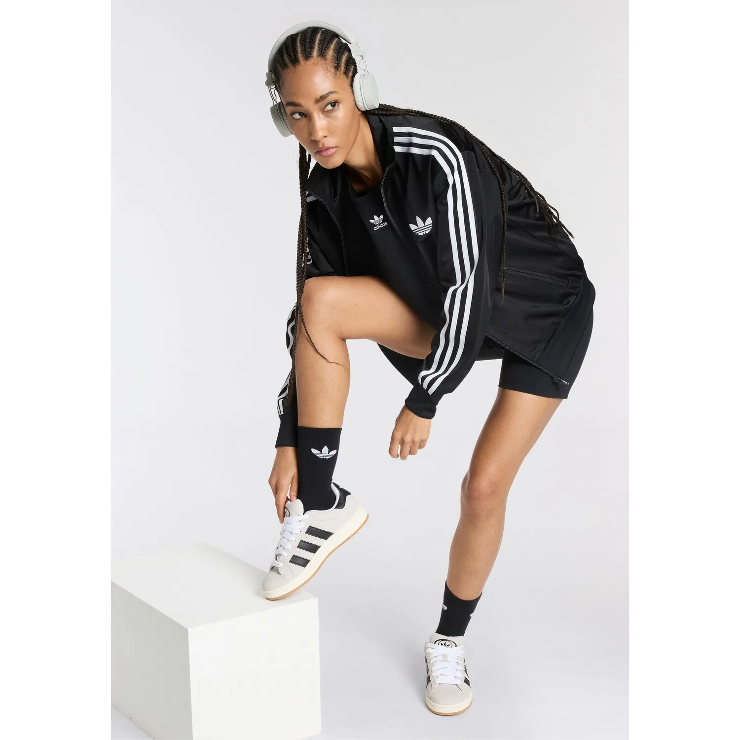 Мужские носки с логотипом Trefoil Adidas Originals, Black — фото 4