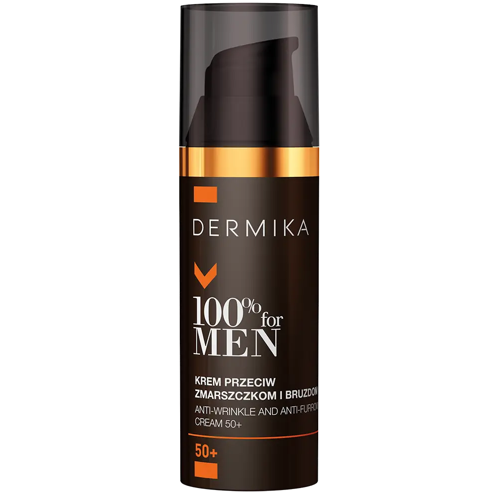 

Dermika 100% for Men дневной и ночной крем для лица против морщин и борозд 50+ для мужчин, 50 мл