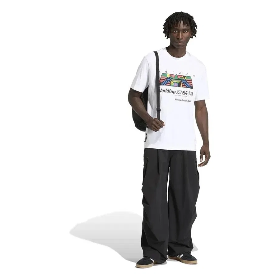 Футболка с принтом AFRC GFX SS T adidas, Белый — фото 4